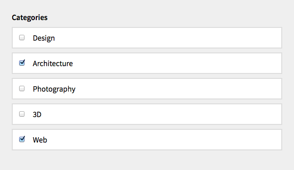 Screenshot Checkboxes